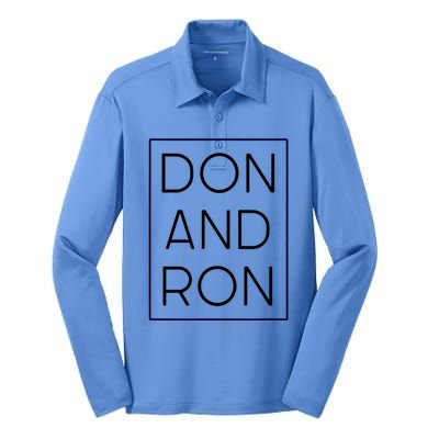 Don And Ron Trump DeSantis 2024 President Republican Vote Silk Touch Performance Long Sleeve Polo