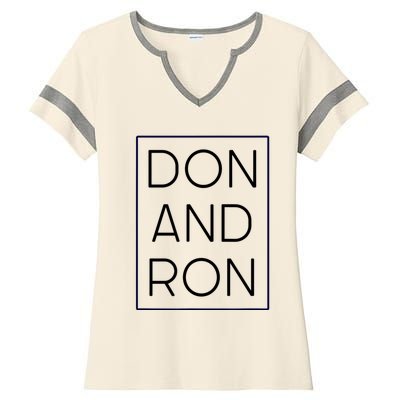 Don And Ron Trump DeSantis 2024 President Republican Vote Ladies Halftime Notch Neck Tee