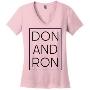 Don And Ron Trump DeSantis 2024 President Republican Vote Women's V-Neck T-Shirt