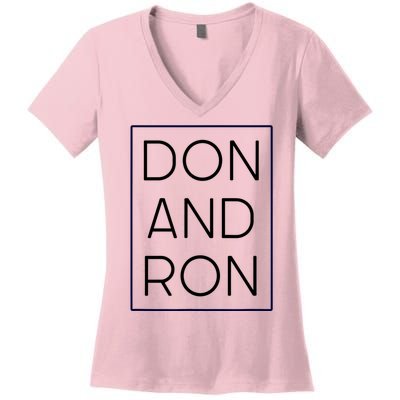 Don And Ron Trump DeSantis 2024 President Republican Vote Women's V-Neck T-Shirt