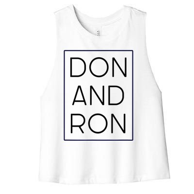 Don And Ron Trump DeSantis 2024 President Republican Vote Women's Racerback Cropped Tank