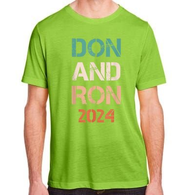 Don And Ron 2024 Don Donald Trump Ron DeSantis 2024 Vintage Adult ChromaSoft Performance T-Shirt