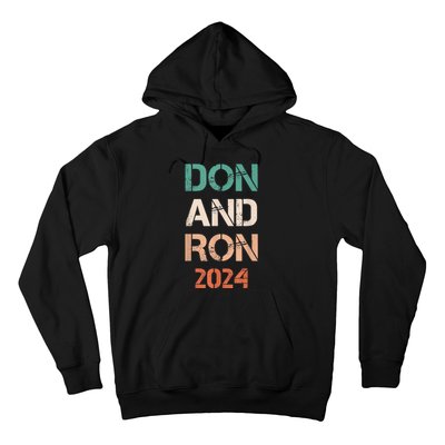 Don And Ron 2024 Don Donald Trump Ron DeSantis 2024 Vintage Hoodie