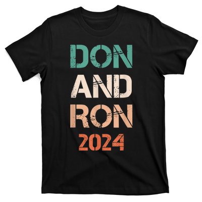 Don And Ron 2024 Don Donald Trump Ron DeSantis 2024 Vintage T-Shirt