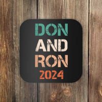 Don And Ron 2024 Don Donald Trump Ron DeSantis 2024 Vintage Coaster