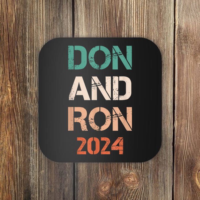 Don And Ron 2024 Don Donald Trump Ron DeSantis 2024 Vintage Coaster