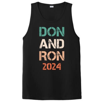 Don And Ron 2024 Don Donald Trump Ron DeSantis 2024 Vintage PosiCharge Competitor Tank