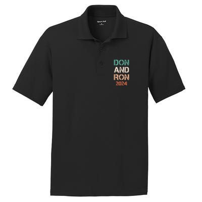 Don And Ron 2024 Don Donald Trump Ron DeSantis 2024 Vintage PosiCharge RacerMesh Polo