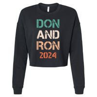 Don And Ron 2024 Don Donald Trump Ron DeSantis 2024 Vintage Cropped Pullover Crew