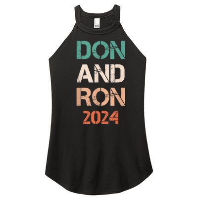 Don And Ron 2024 Don Donald Trump Ron DeSantis 2024 Vintage Women's Perfect Tri Rocker Tank