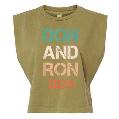 Don And Ron 2024 Don Donald Trump Ron DeSantis 2024 Vintage Garment-Dyed Women's Muscle Tee