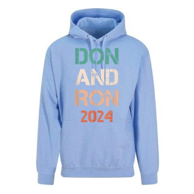 Don And Ron 2024 Don Donald Trump Ron DeSantis 2024 Vintage Unisex Surf Hoodie