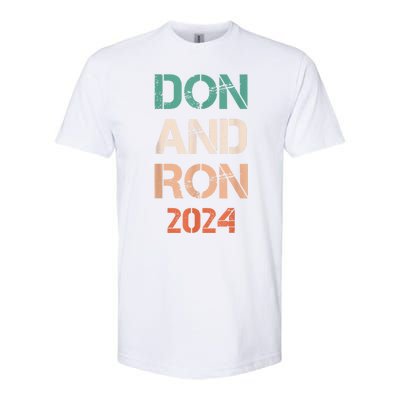 Don And Ron 2024 Don Donald Trump Ron DeSantis 2024 Vintage Softstyle CVC T-Shirt