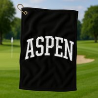 Distressed Aspen , Retro Aspen Golf Towel