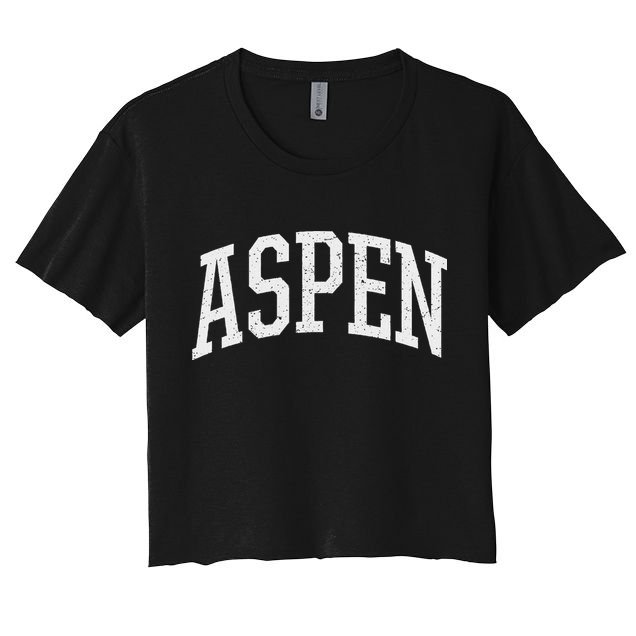 Distressed Aspen , Retro Aspen Crop Top