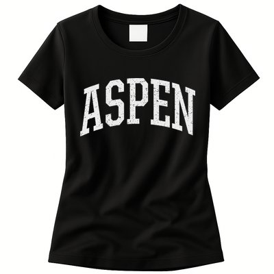 Distressed Aspen , Retro Aspen Womens T-Shirt