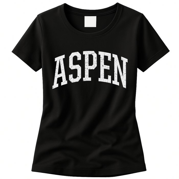 Distressed Aspen , Retro Aspen Womens T-Shirt