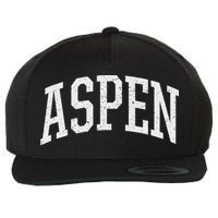 Distressed Aspen , Retro Aspen Wool Snapback Cap