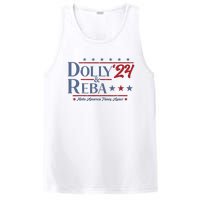 Dolly And Reba 2024 Make America Fancy Again Retro Vintage PosiCharge Competitor Tank