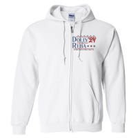 Dolly And Reba 2024 Make America Fancy Again Retro Vintage Full Zip Hoodie