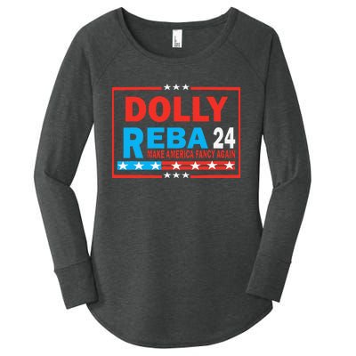 Dolly And Reba 2024 Gift Women's Perfect Tri Tunic Long Sleeve Shirt