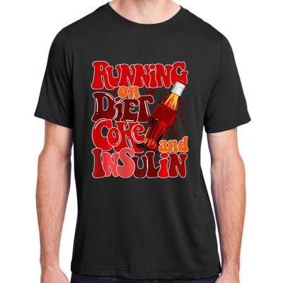 Diabetes Awareness Running on diet Coke and Insulin Pancreas Adult ChromaSoft Performance T-Shirt