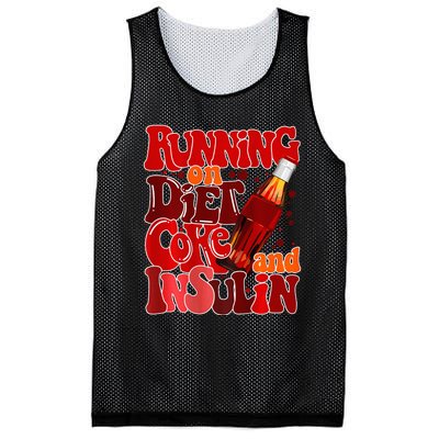 Diabetes Awareness Running on diet Coke and Insulin Pancreas Mesh Reversible Basketball Jersey Tank