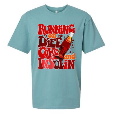 Diabetes Awareness Running on diet Coke and Insulin Pancreas Sueded Cloud Jersey T-Shirt