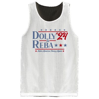 Dolly And Reba 2024 Make America Fancy Again Retro Vintage Mesh Reversible Basketball Jersey Tank