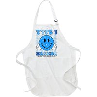 Diabetes Awareness Ribbon T1d Warrior Support Squad Full-Length Apron With Pockets