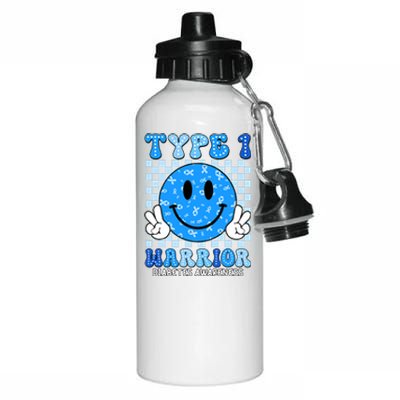 Diabetes Awareness Ribbon T1d Warrior Support Squad Aluminum Water Bottle