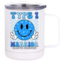 Diabetes Awareness Ribbon T1d Warrior Support Squad 12 oz Stainless Steel Tumbler Cup