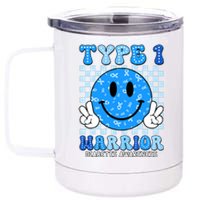 Diabetes Awareness Ribbon T1d Warrior Support Squad 12 oz Stainless Steel Tumbler Cup