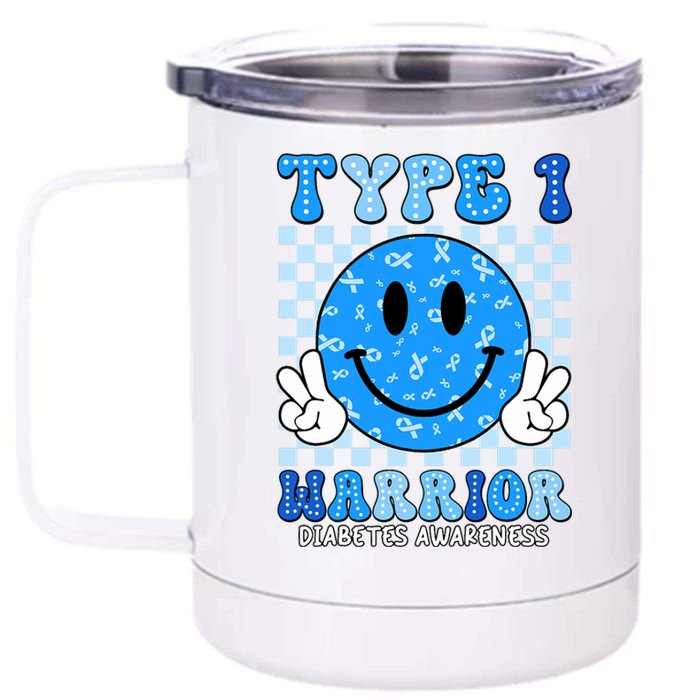 Diabetes Awareness Ribbon T1d Warrior Support Squad 12 oz Stainless Steel Tumbler Cup