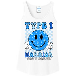 Diabetes Awareness Ribbon T1d Warrior Support Squad Ladies Essential Tank