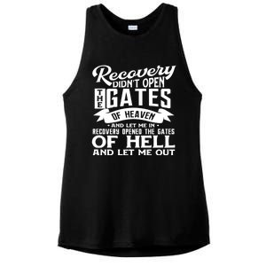 Drug Addiction Recovery Quote Sobriety 12 Steps Aa Gift Ladies PosiCharge Tri-Blend Wicking Tank