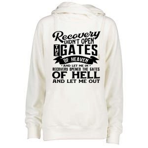 Drug Addiction Recovery Quote Sobriety 12 Steps Aa Gift Womens Funnel Neck Pullover Hood