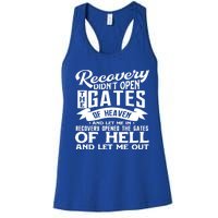 Drug Addiction Recovery Quote Sobriety 12 Steps Aa Gift Women's Racerback Tank