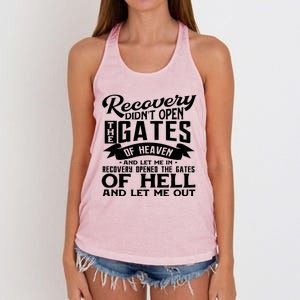 Drug Addiction Recovery Quote Sobriety 12 Steps Aa Gift Women's Knotted Racerback Tank