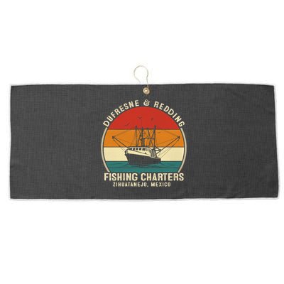 Dufresne And Redding Fishing Charters Cute Gift Vintage Boating Cool Gift Large Microfiber Waffle Golf Towel