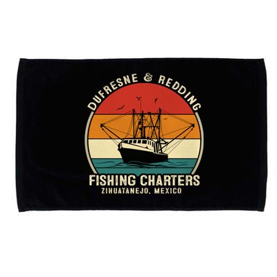 Dufresne And Redding Fishing Charters Cute Gift Vintage Boating Cool Gift Microfiber Hand Towel