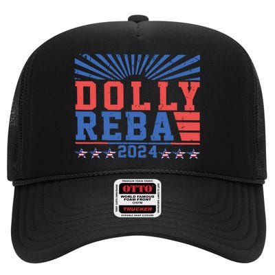 Dolly And Reba 2024 High Crown Mesh Back Trucker Hat