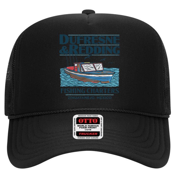 DUFRESNE And REDDING Fishing Charters High Crown Mesh Back Trucker Hat