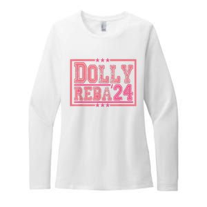 Dolly And Reba For President Pink 2024 Womens CVC Long Sleeve Shirt