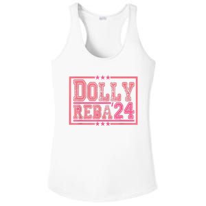 Dolly And Reba For President Pink 2024 Ladies PosiCharge Competitor Racerback Tank