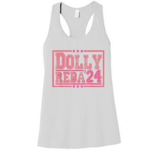 Dolly And Reba For President Pink 2024 Women's Racerback Tank