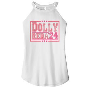 Dolly And Reba For President Pink 2024 Women's Perfect Tri Rocker Tank