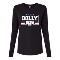 Dolly And Reba 2024 Make America Fancy Again Womens Cotton Relaxed Long Sleeve T-Shirt