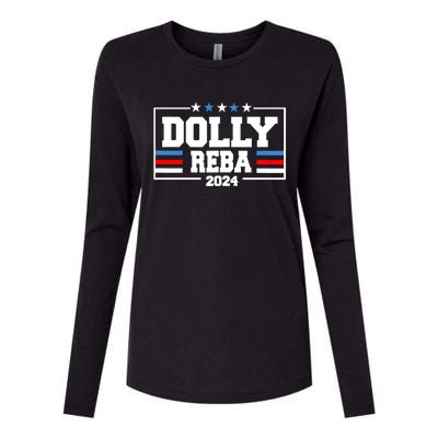 Dolly And Reba 2024 Make America Fancy Again Womens Cotton Relaxed Long Sleeve T-Shirt