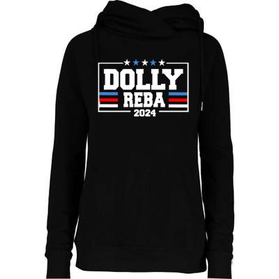 Dolly And Reba 2024 Make America Fancy Again Womens Funnel Neck Pullover Hood